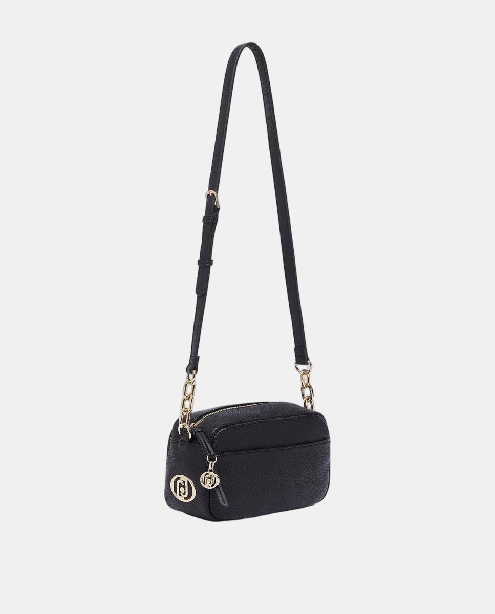 Mala a Tiracolo com Bolso Externo Preto-3