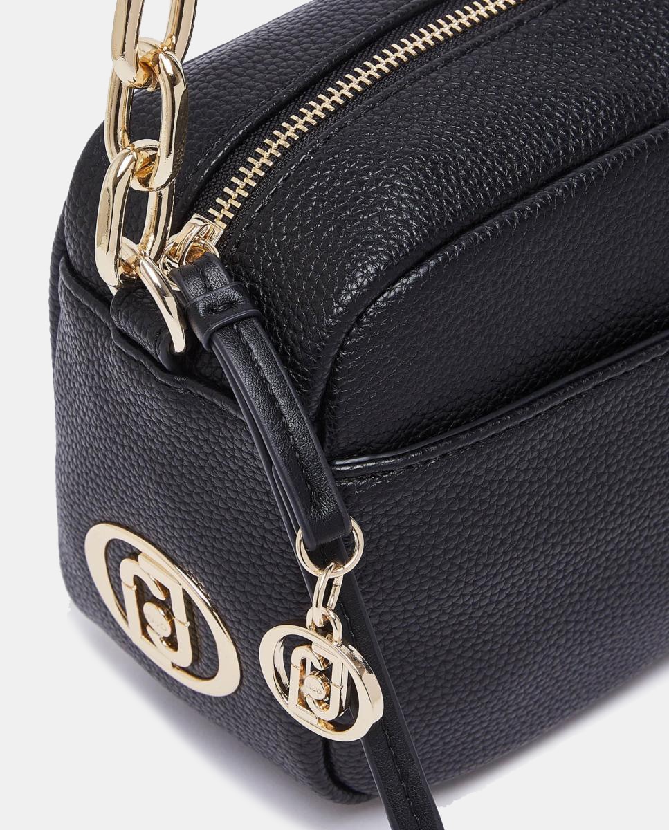 Mala a Tiracolo com Bolso Externo Preto-4