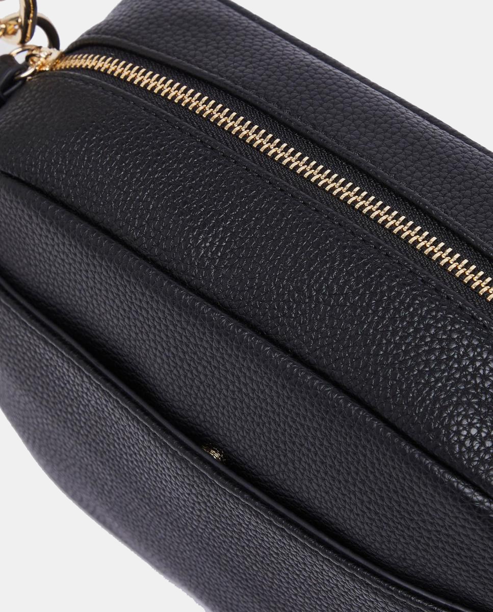 Mala a Tiracolo com Bolso Externo Preto-6