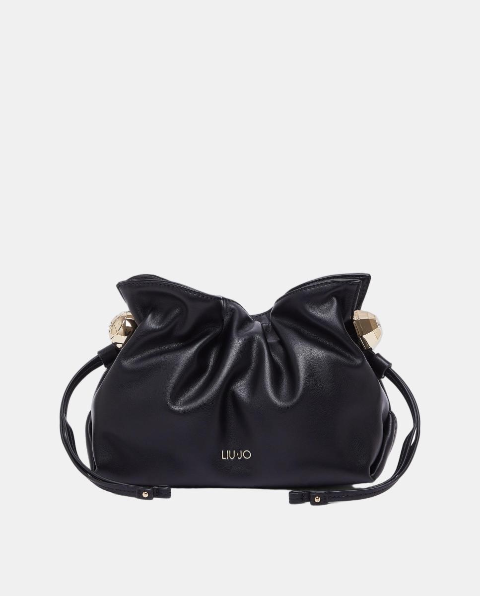 Bandolera con frunces en los laterales - LIUJO - Negro Negro-1