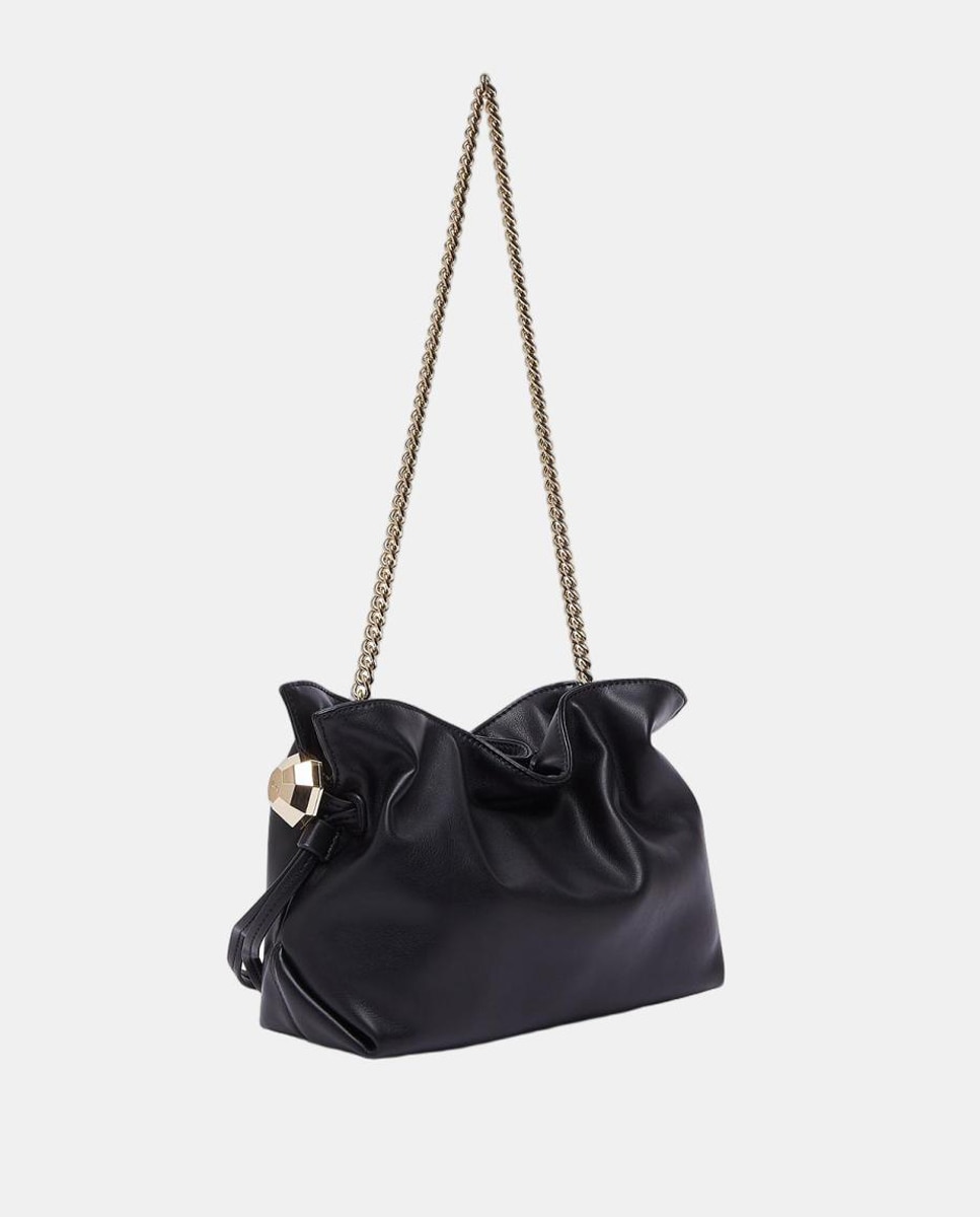 Bandolera con frunces en los laterales - LIUJO - Negro Negro-3
