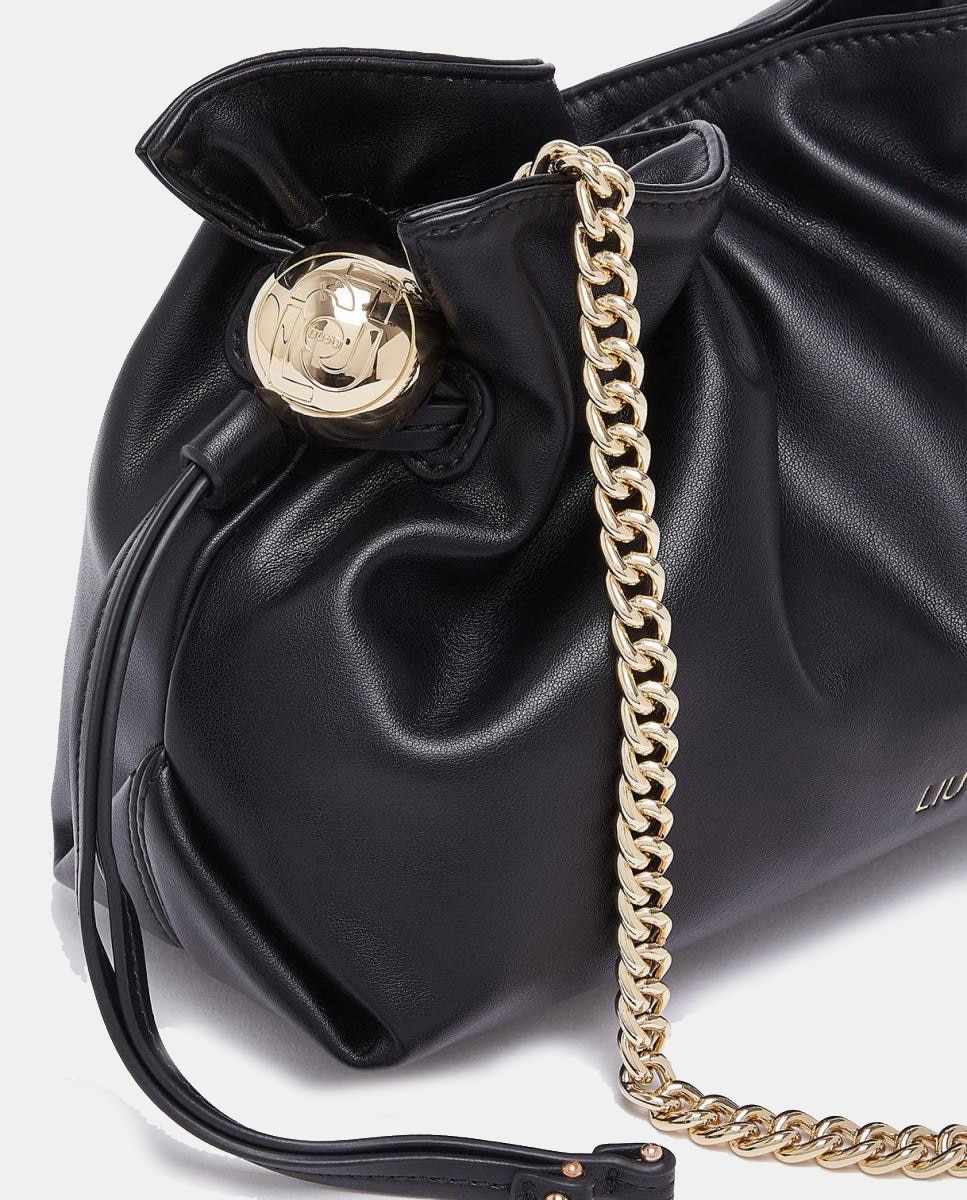 Bandolera con frunces en los laterales - LIUJO - Negro Negro-4