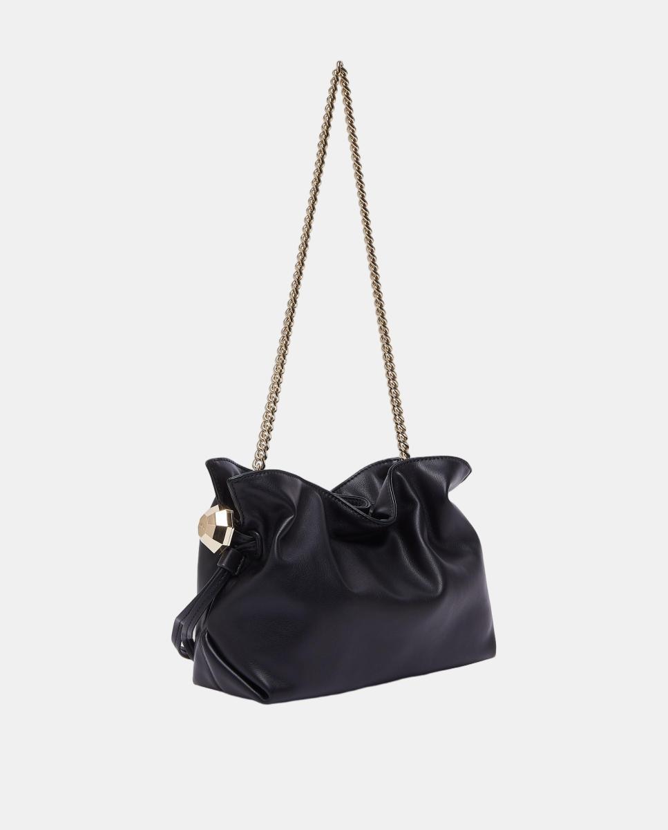 Bandolera con frunces en los laterales - LIUJO - Negro Negro-6