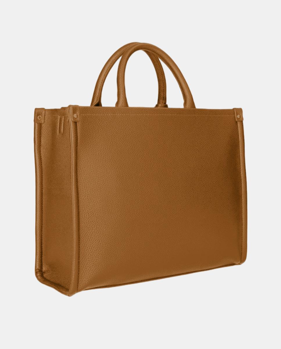Imagen 3 de Tote grande con asa de tejido con estampado logo - LIUJO - Marrón Marrón