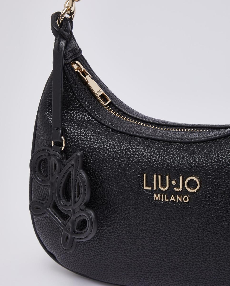 Bandolera medialuna con asa intercambiable - LIUJO - Negro Negro-6