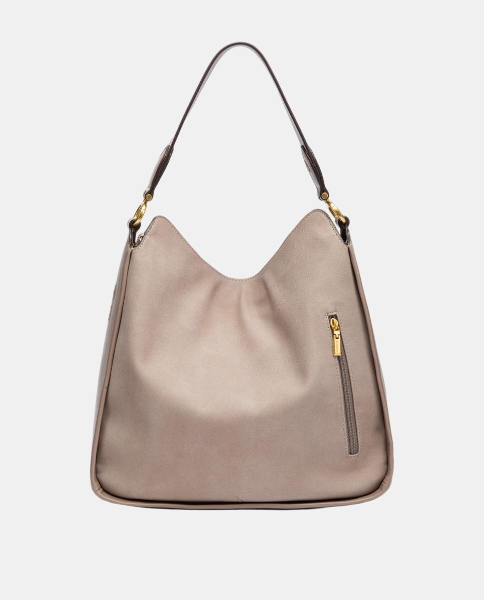 Bolso de hombro en materiales reciclados - Abbacino - Beige Beige-3