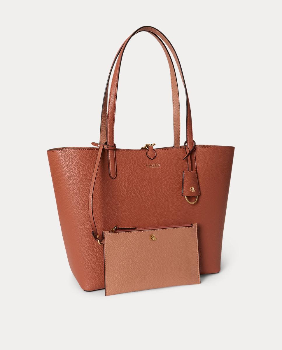 Mala Tipo Tote Reversível Média em Pele Vermelho-telha-2