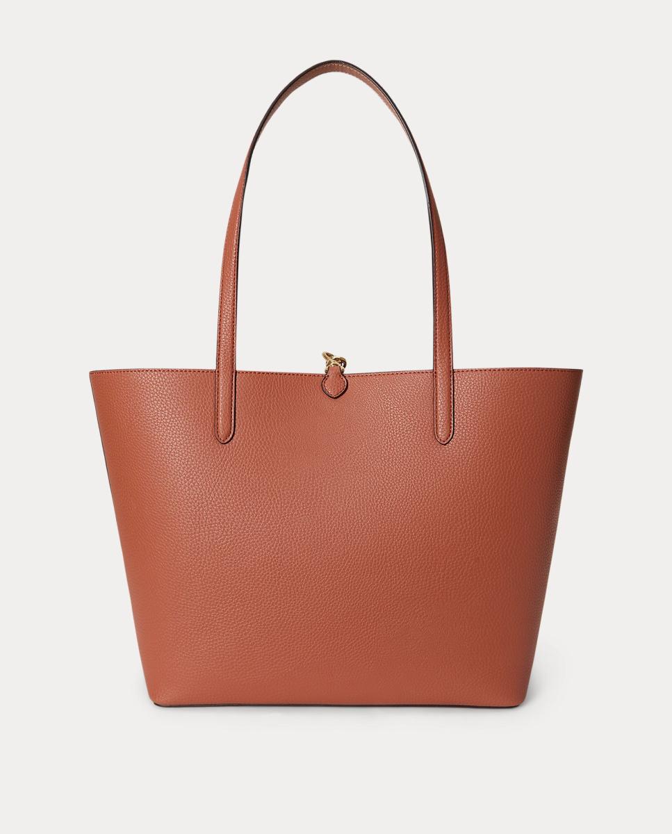 Mala Tipo Tote Reversível Média em Pele Vermelho-telha-3