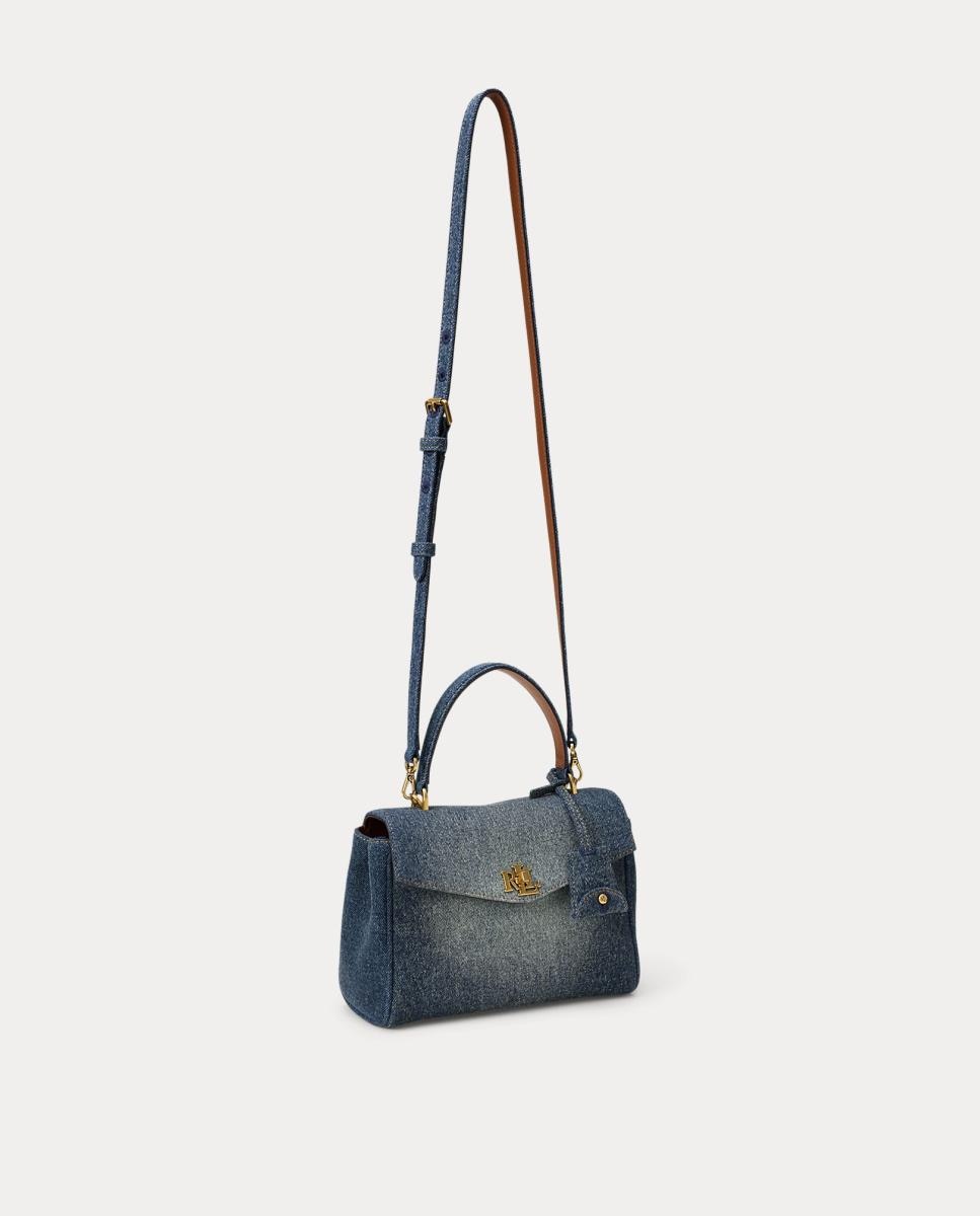 Mala Satchel Farrah Pequena de Ganga Azul-3