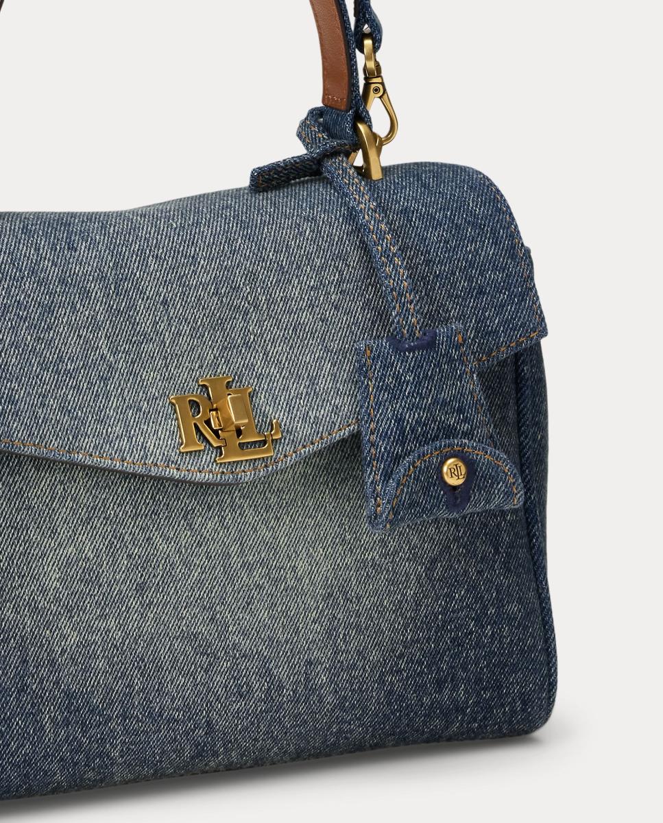 Mala Satchel Farrah Pequena de Ganga Azul-6