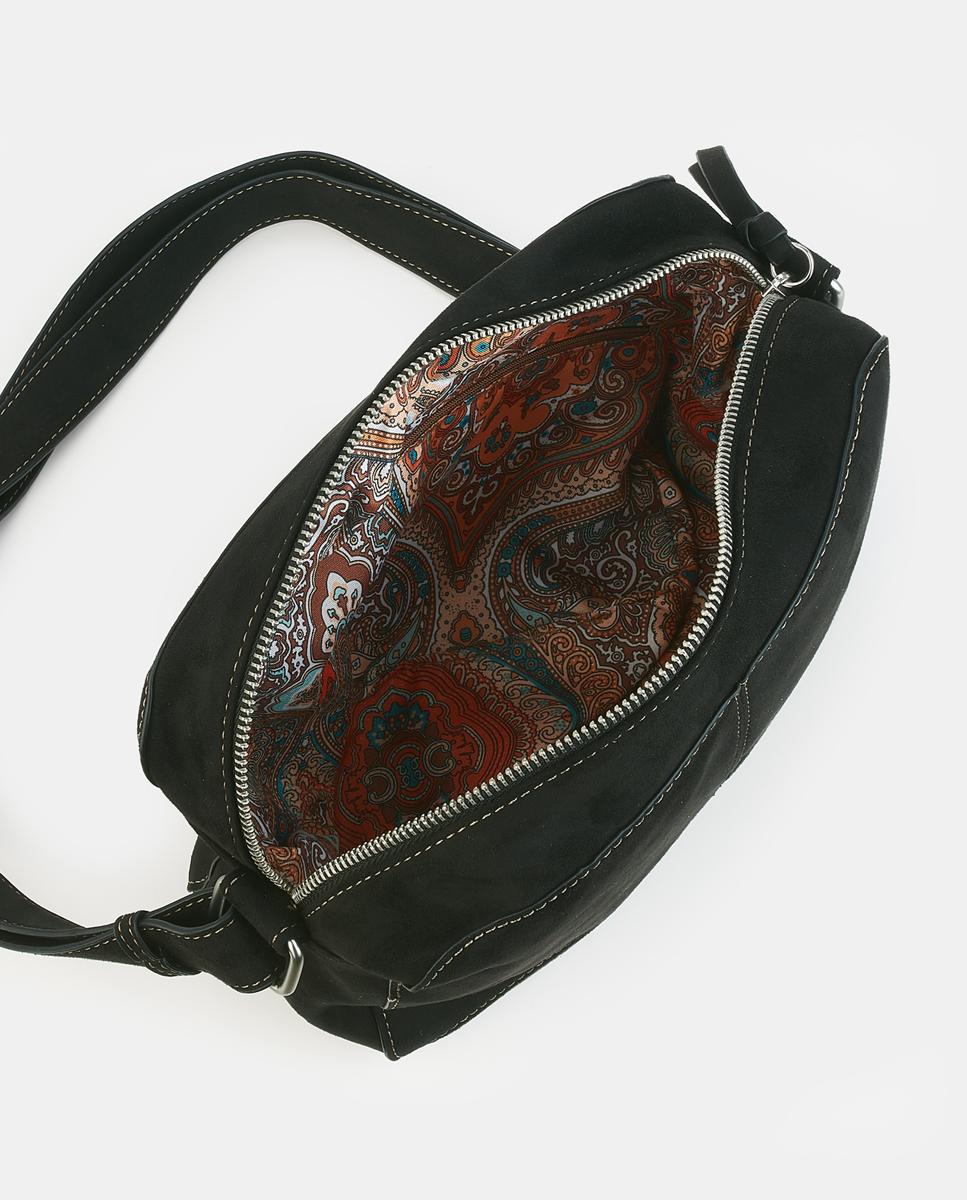 Crossbody con cremallera - Caminatta - Negro Negro-3