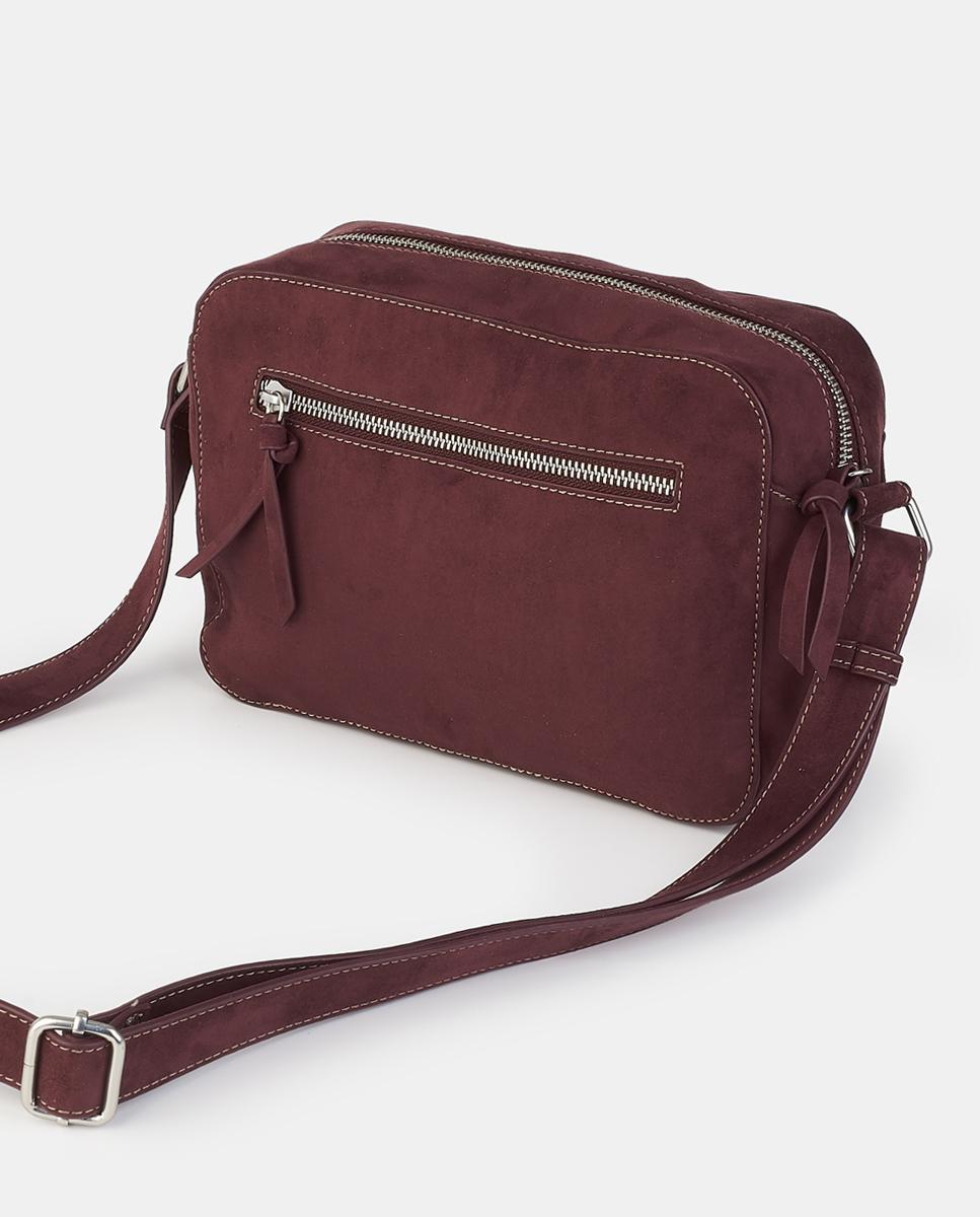Crossbody con cremallera - Caminatta - Rojo Granate Rojo Granate-2