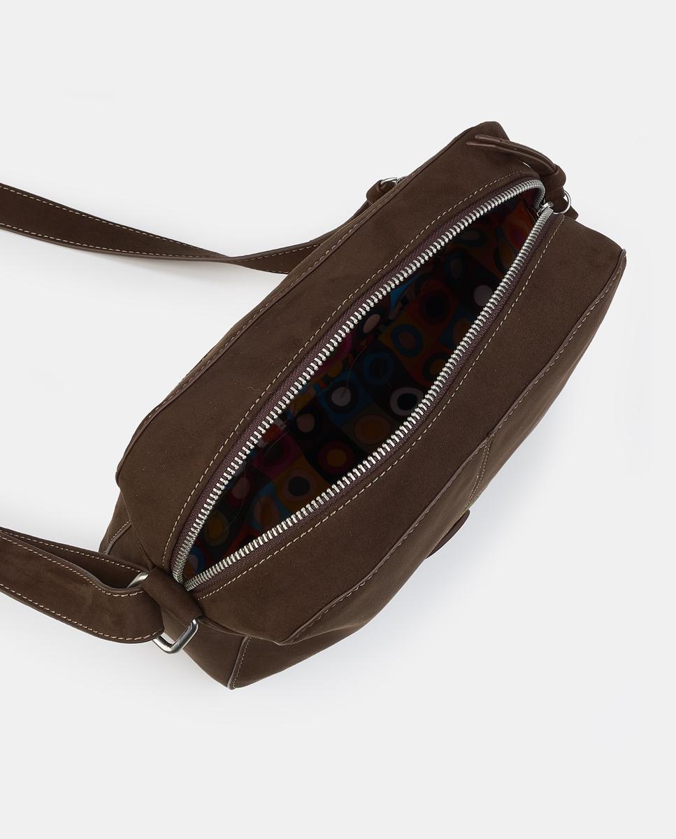 Crossbody con cremallera - Caminatta - Marrón Marrón-3