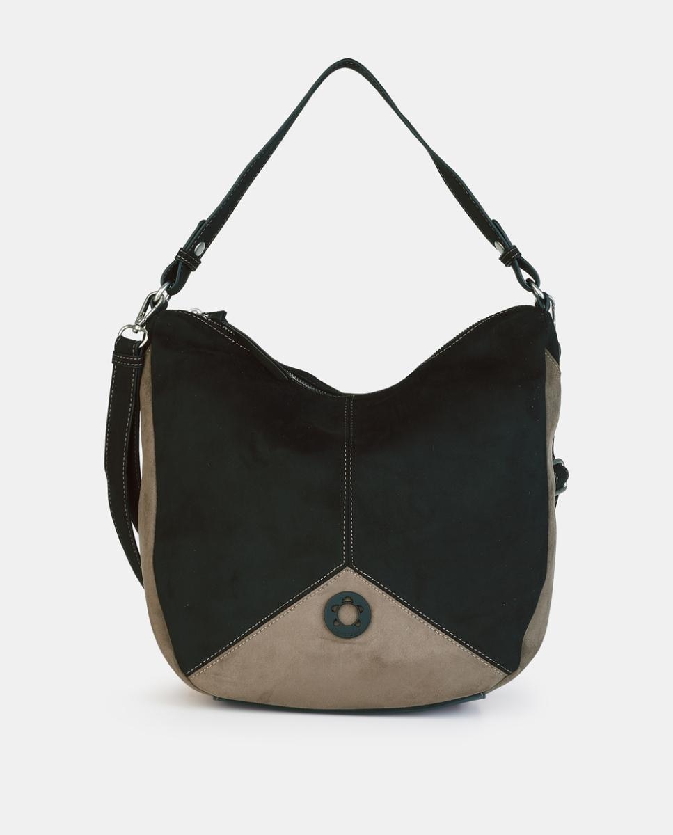 Hobo con cremallera - Caminatta - Negro Negro-1