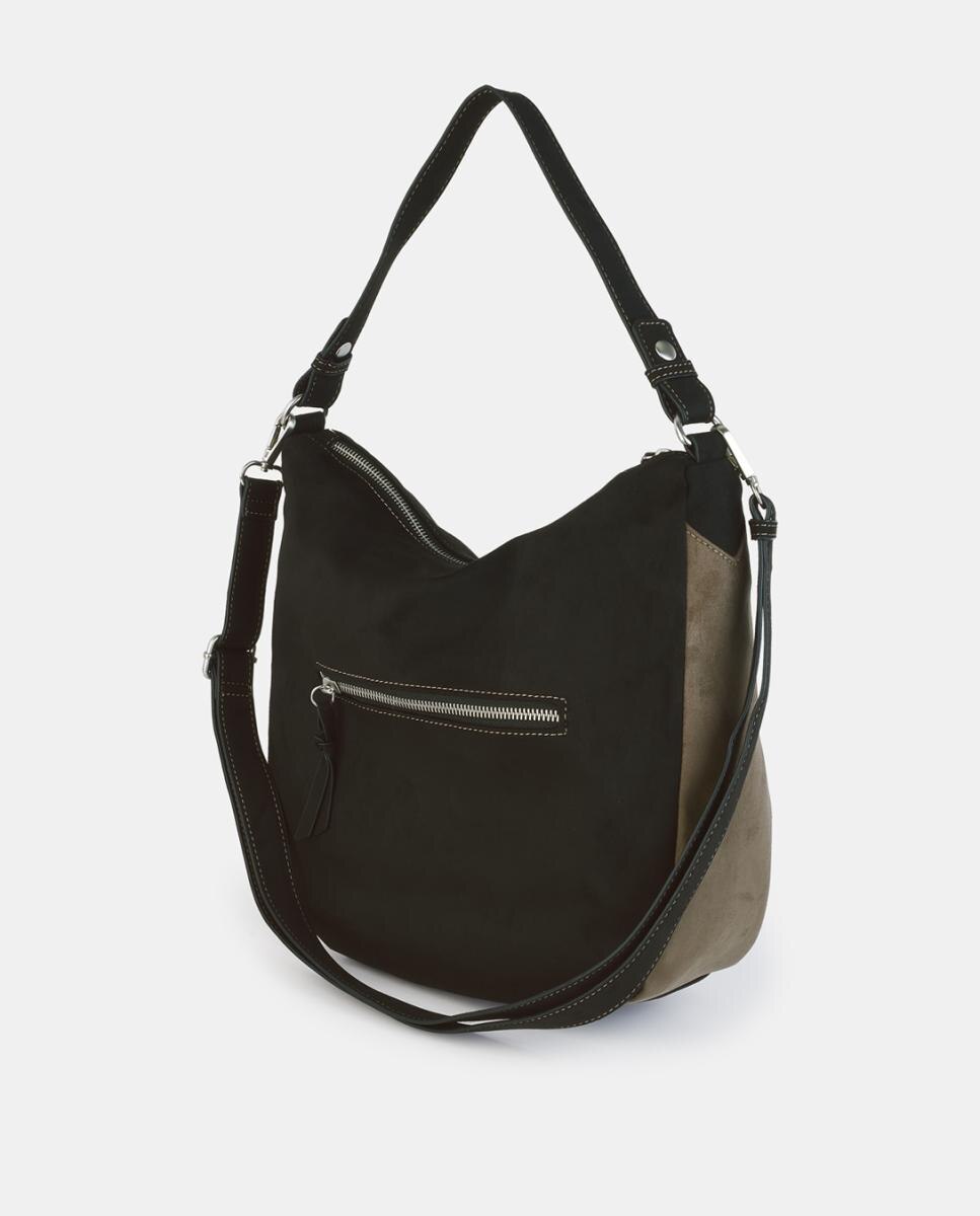 Hobo con cremallera - Caminatta - Negro Negro-2