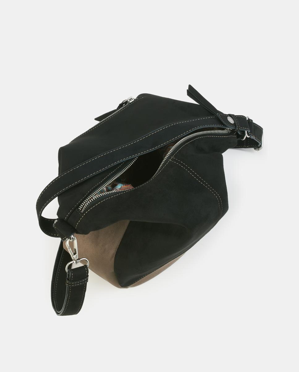 Hobo con cremallera - Caminatta - Negro Negro-3