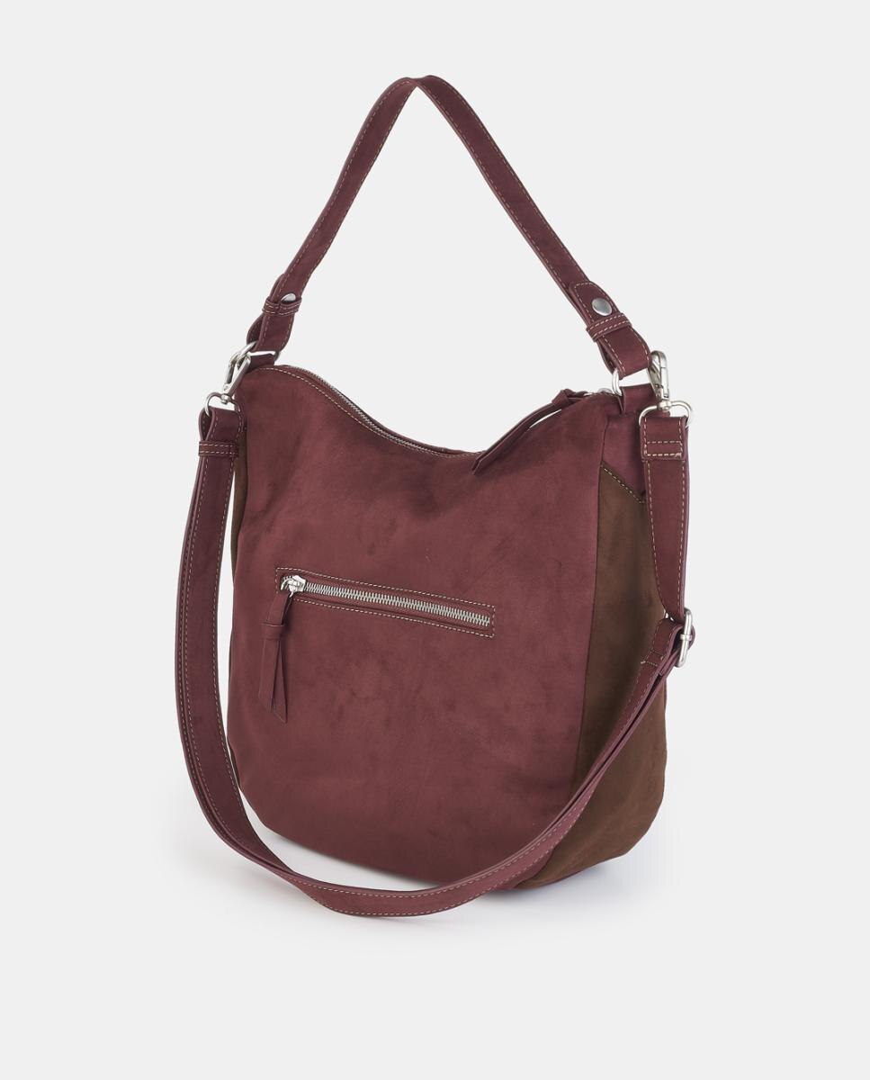 Hobo con cremallera - Caminatta - Rojo Granate Rojo Granate-2