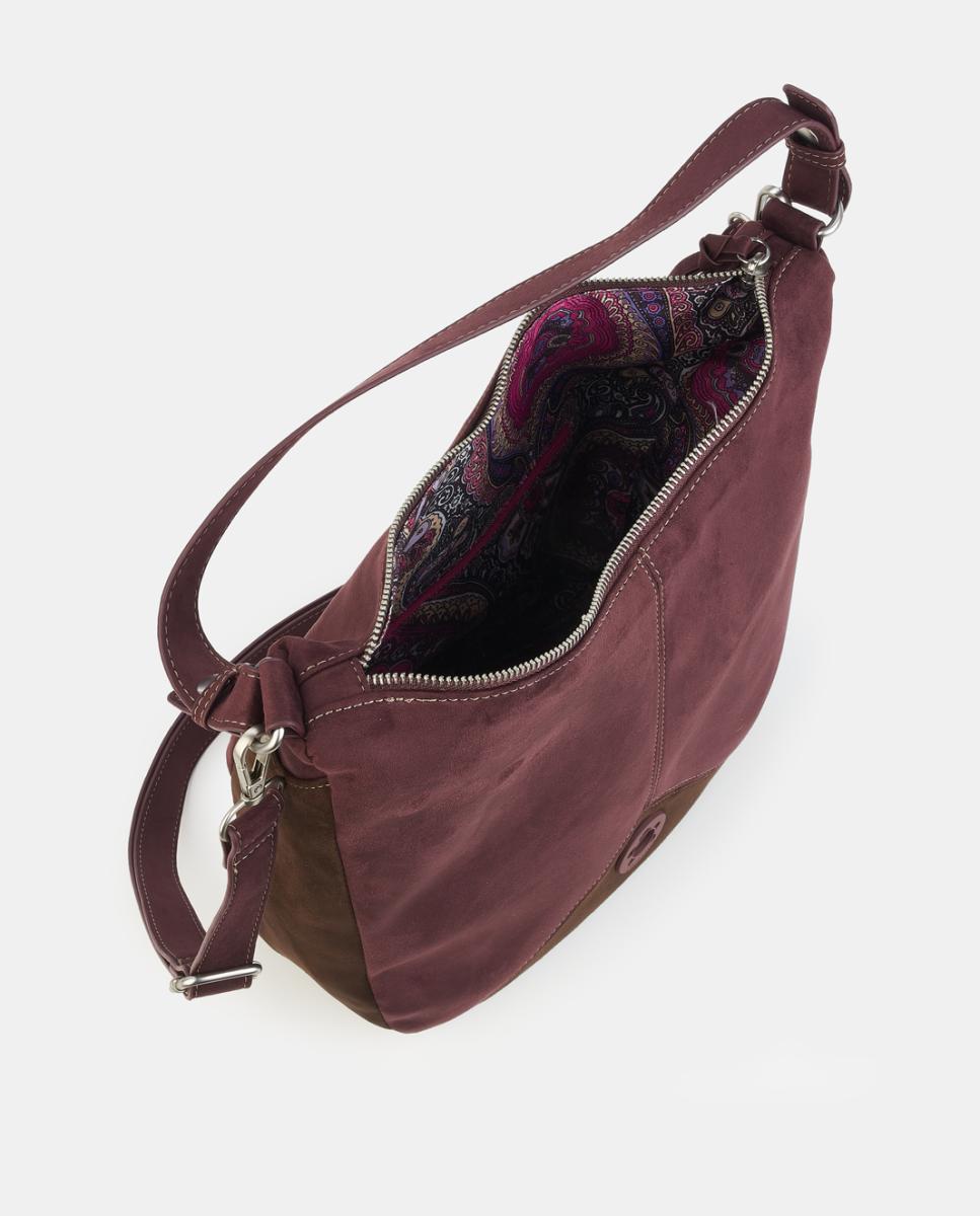 Hobo con cremallera - Caminatta - Rojo Granate Rojo Granate-3