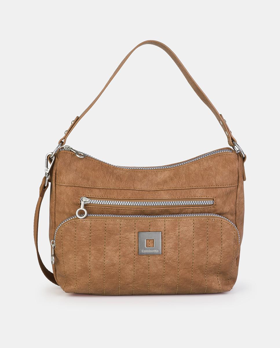 Imagen 1 de Crossbody con cremallera - Caminatta - Cuero Cuero