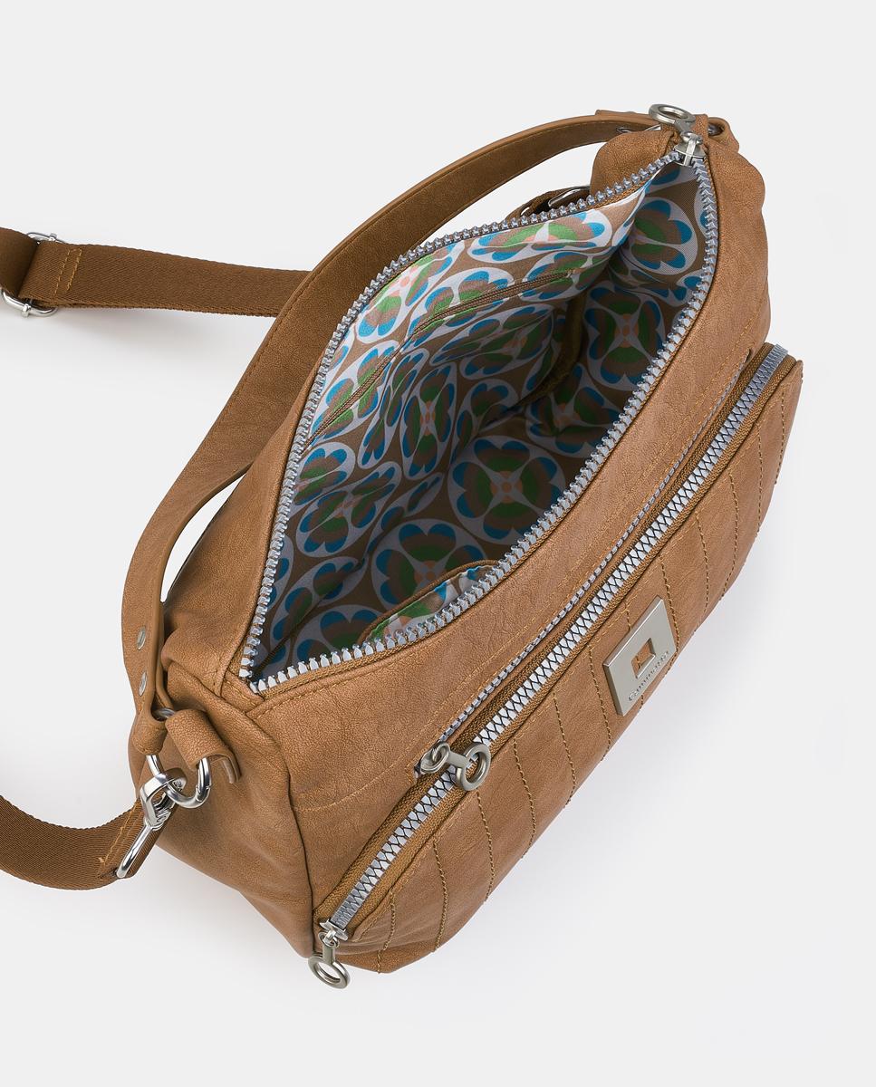 Imagen 3 de Crossbody con cremallera - Caminatta - Cuero Cuero
