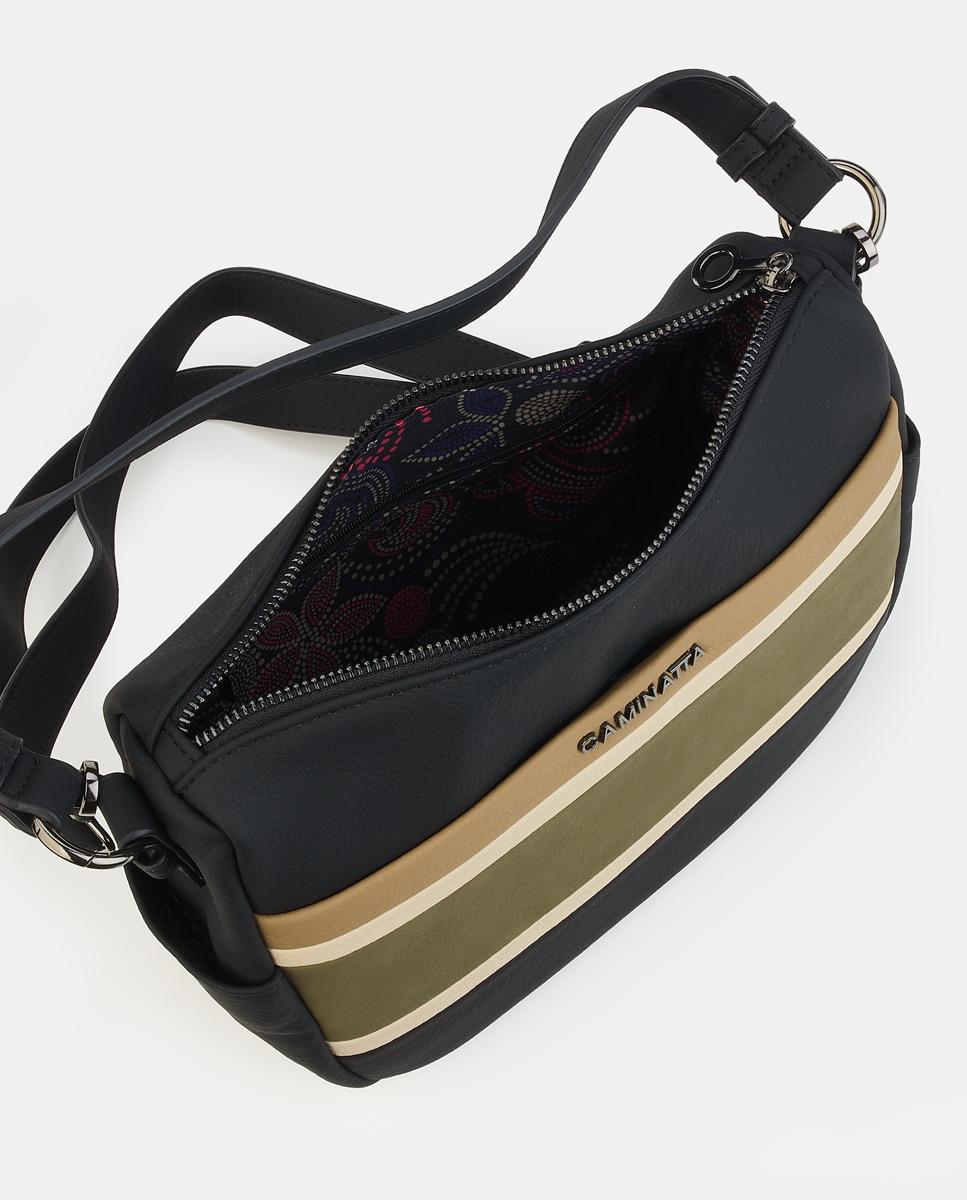 Crossbody con cremallera - Caminatta - Negro Negro-3
