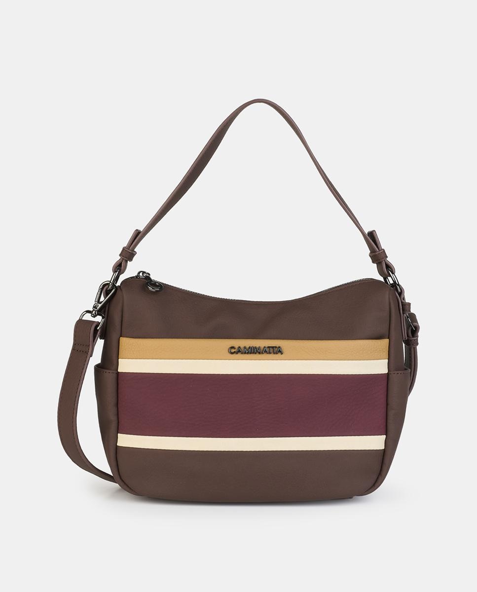 Crossbody con cremallera - Caminatta - Marrón Marrón-1