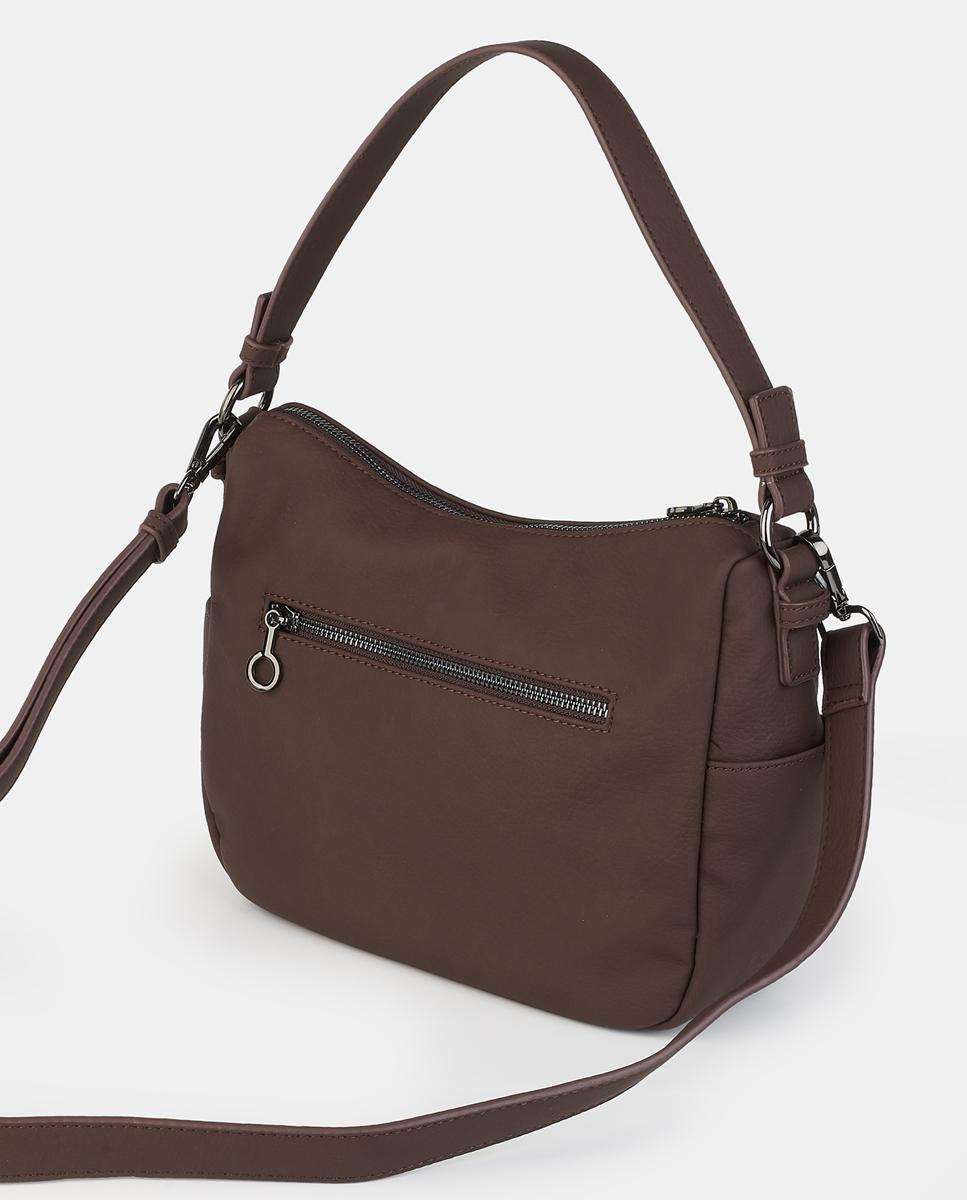 Crossbody con cremallera - Caminatta - Marrón Marrón-2
