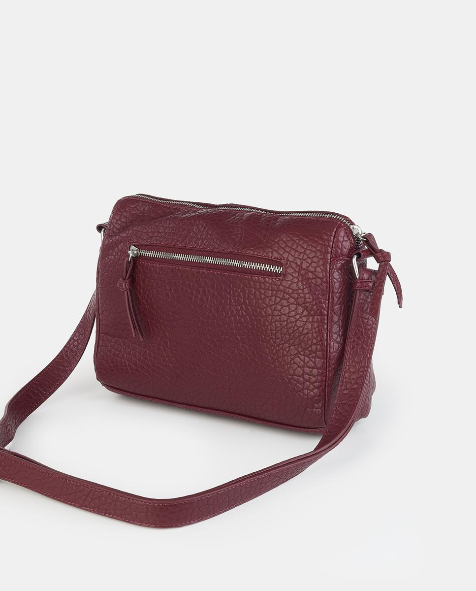Crossbody con cremallera - Caminatta - Rojo Granate Rojo Granate-2