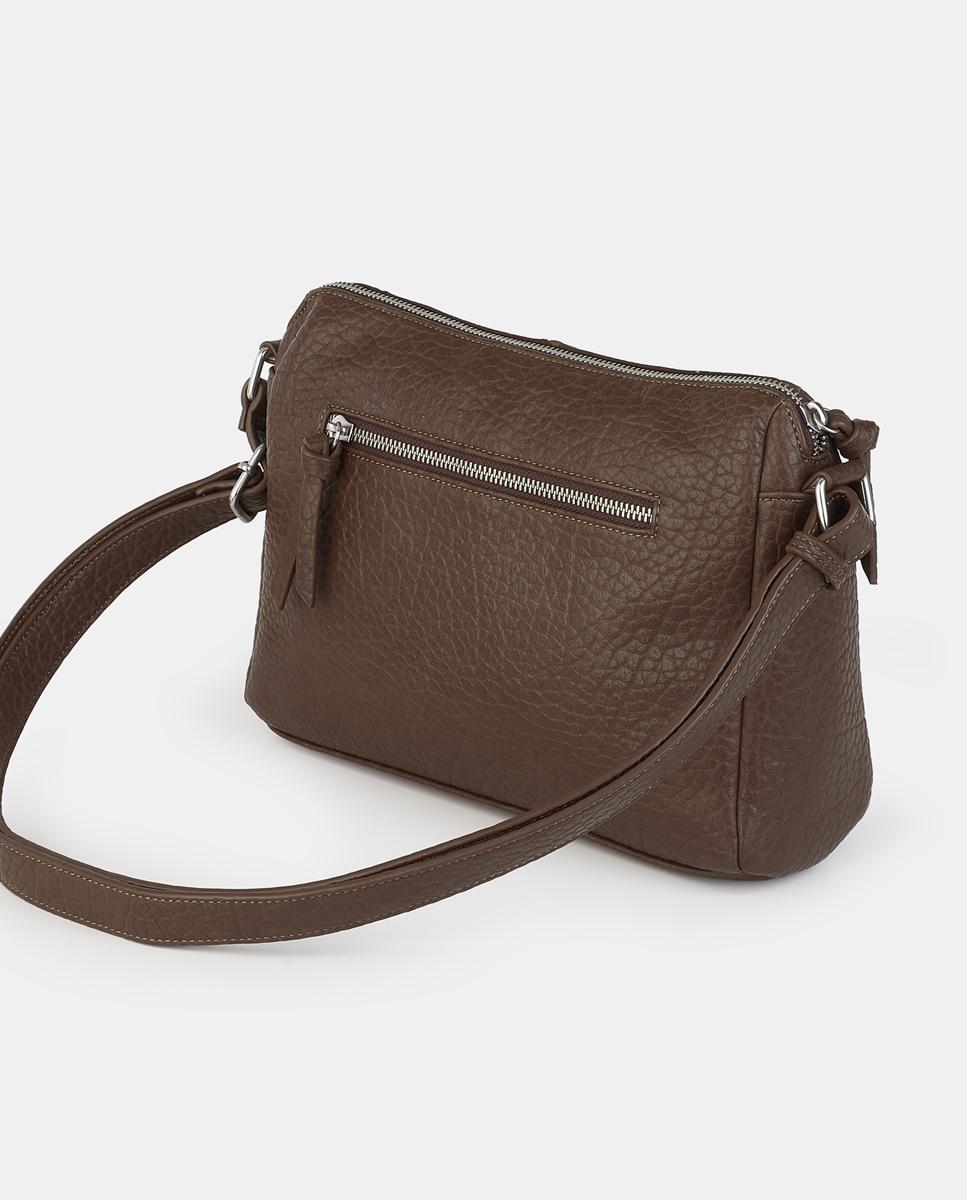 Crossbody con cremallera - Caminatta - Marrón Marrón-2