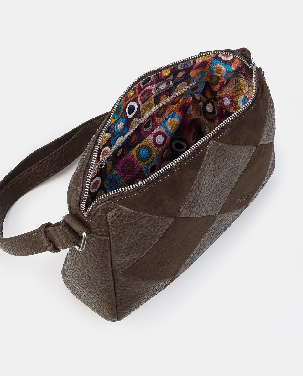 Crossbody con cremallera - Caminatta - Marrón Marrón-3