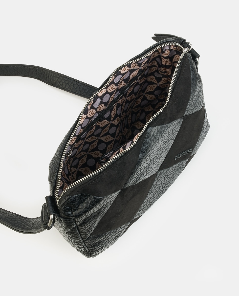Crossbody con cremallera - Caminatta - Negro Negro-3