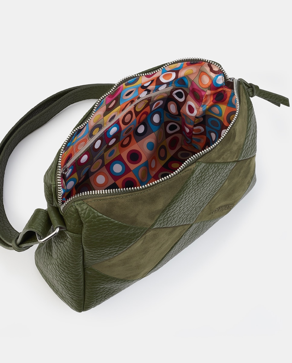 Crossbody con cremallera - Caminatta - Verde Oliva Verde Oliva-3
