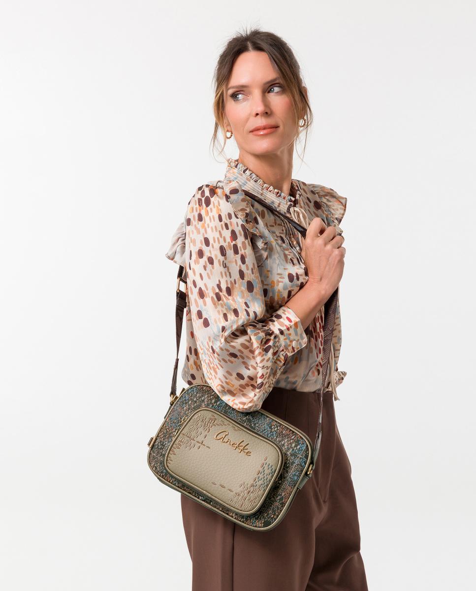 Mala a Tiracolo com Bolso à Frente Blossom Multicolor-6