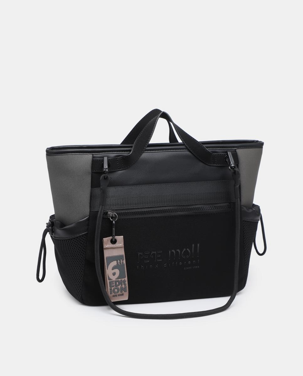 Mala Tipo Tote de Neopreno Cinzento-2