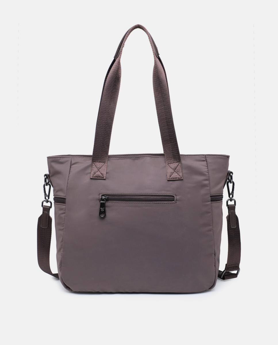 Mala Shopper em Nylon Castanho-escuro-2