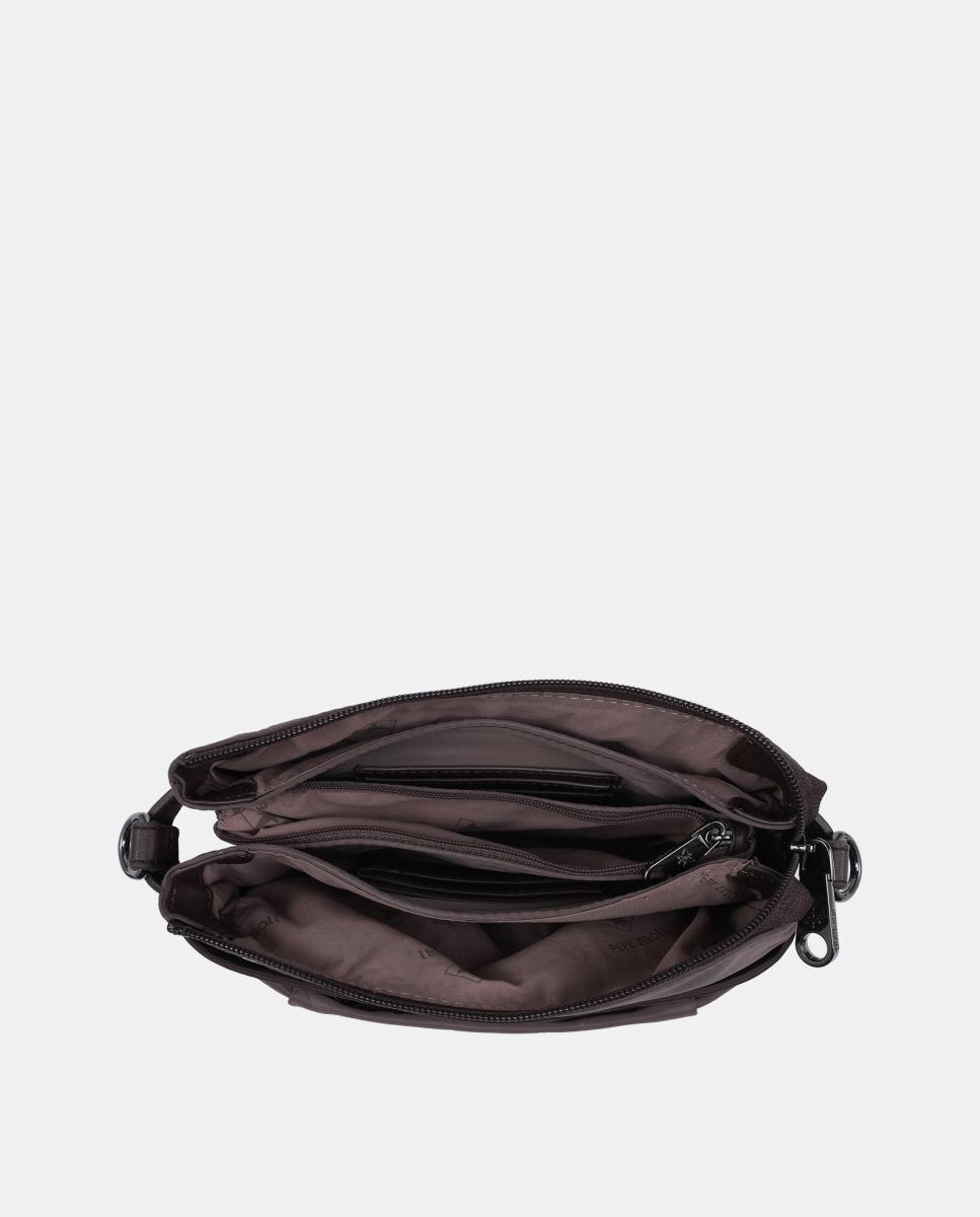 Mala a Tiracolo de Nylon Castanho-escuro-4