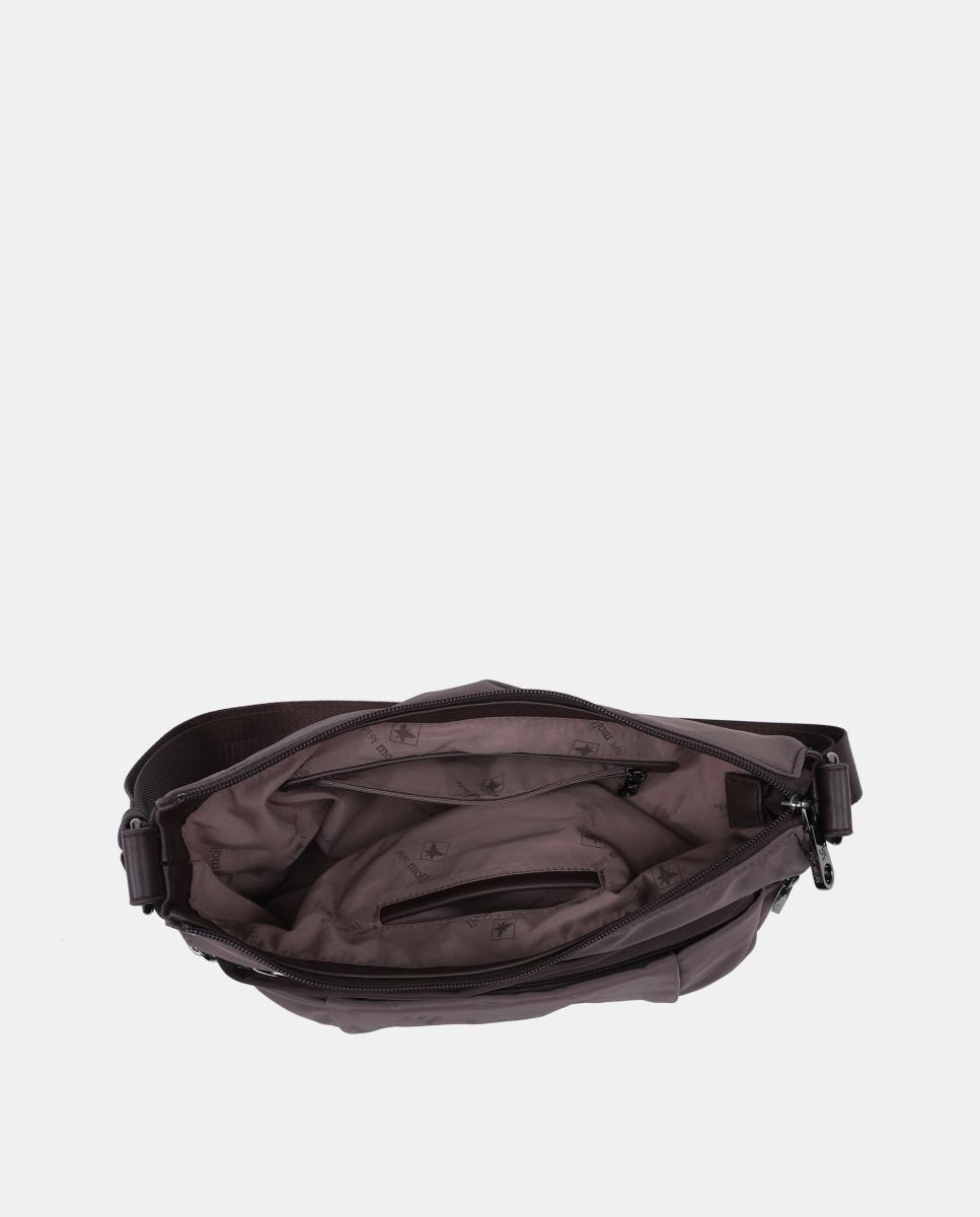 Mala a Tiracolo de Nylon Castanho-escuro-4