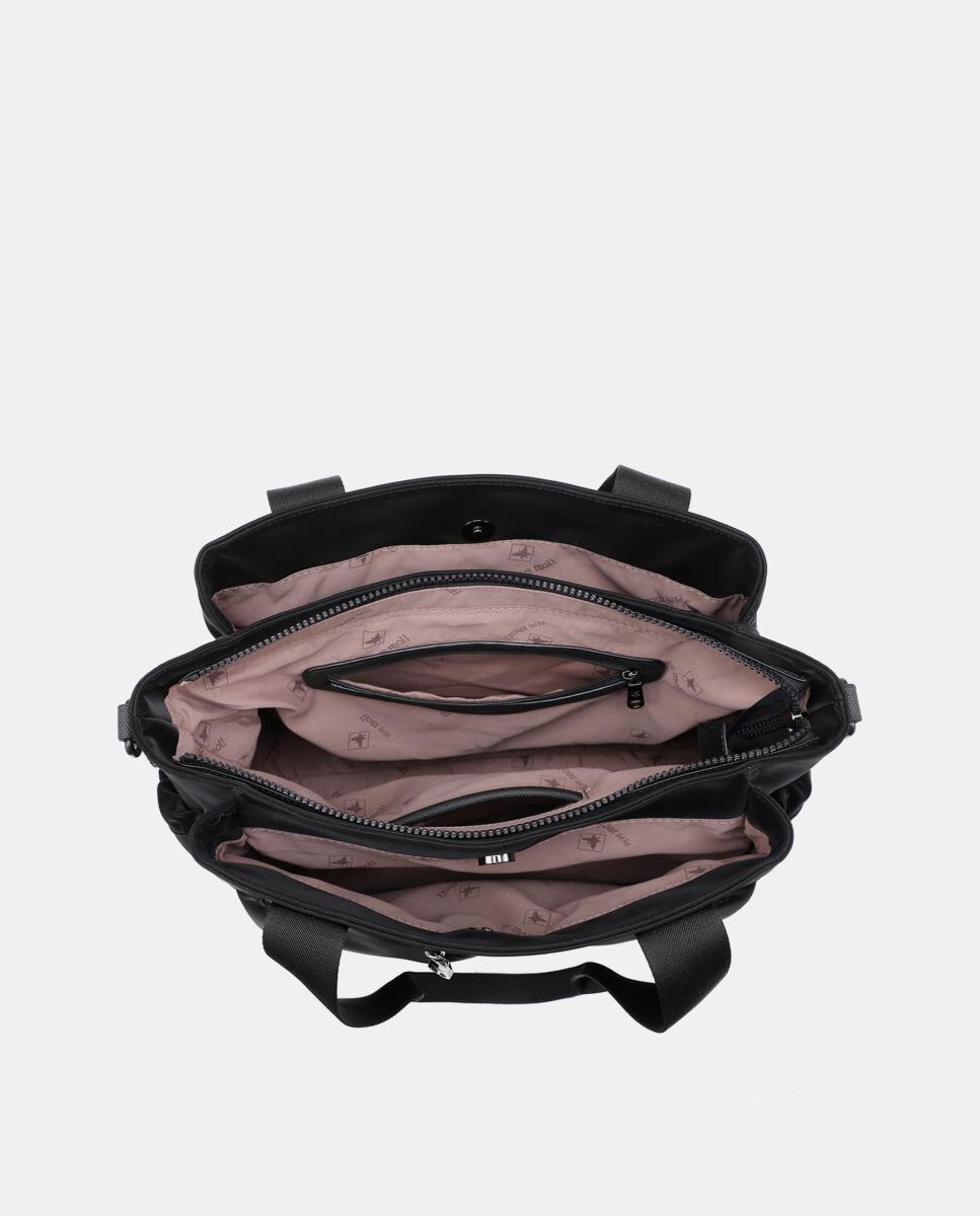 Mala Shopper Engomada com Tato Agradável Preto-4