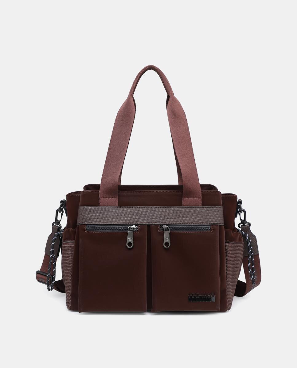 Mala Shopper Engomada com Tato Agradável Castanho-1