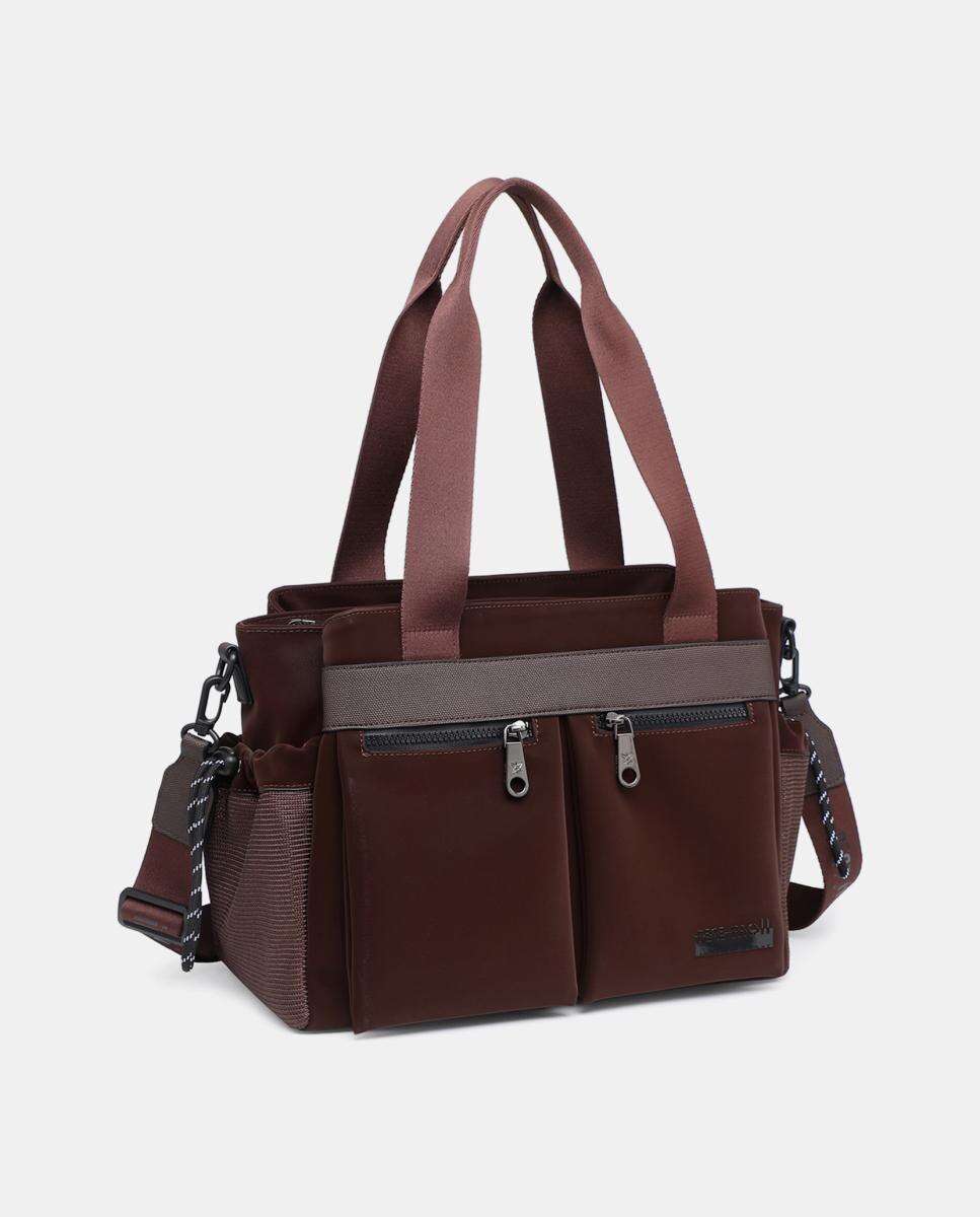 Mala Shopper Engomada com Tato Agradável Castanho-2