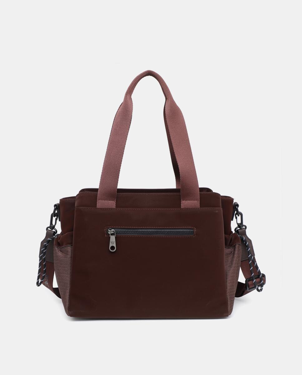 Mala Shopper Engomada com Tato Agradável Castanho-3