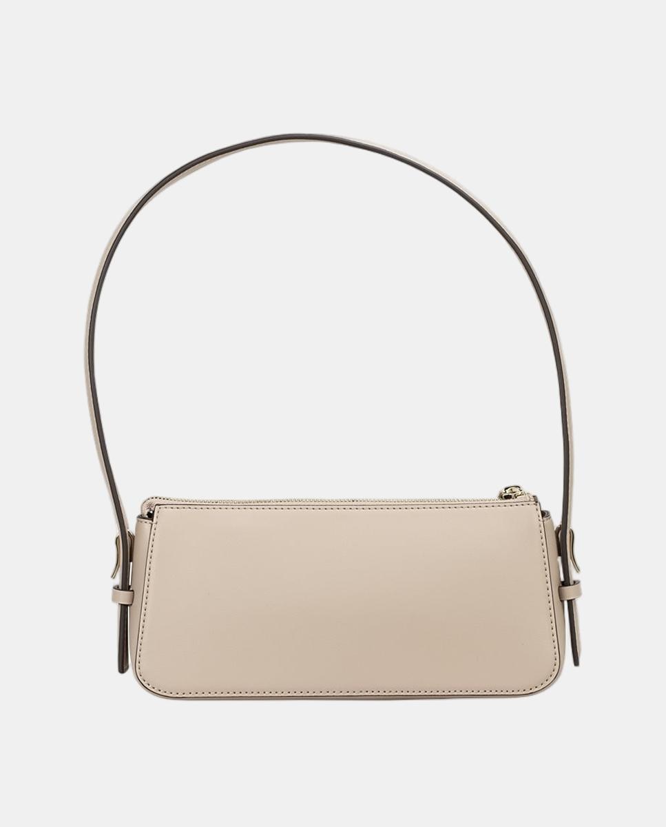 Bolso de hombro con cierre de cremallera totalmente forrado - Hugo - Beige Beige-2