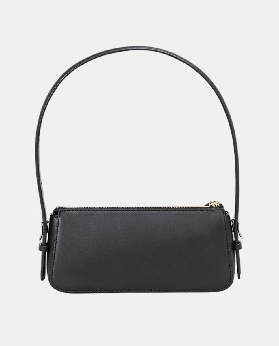 Bolso de hombro con cierre de cremallera totalmente forrado - Hugo - Negro Negro-2