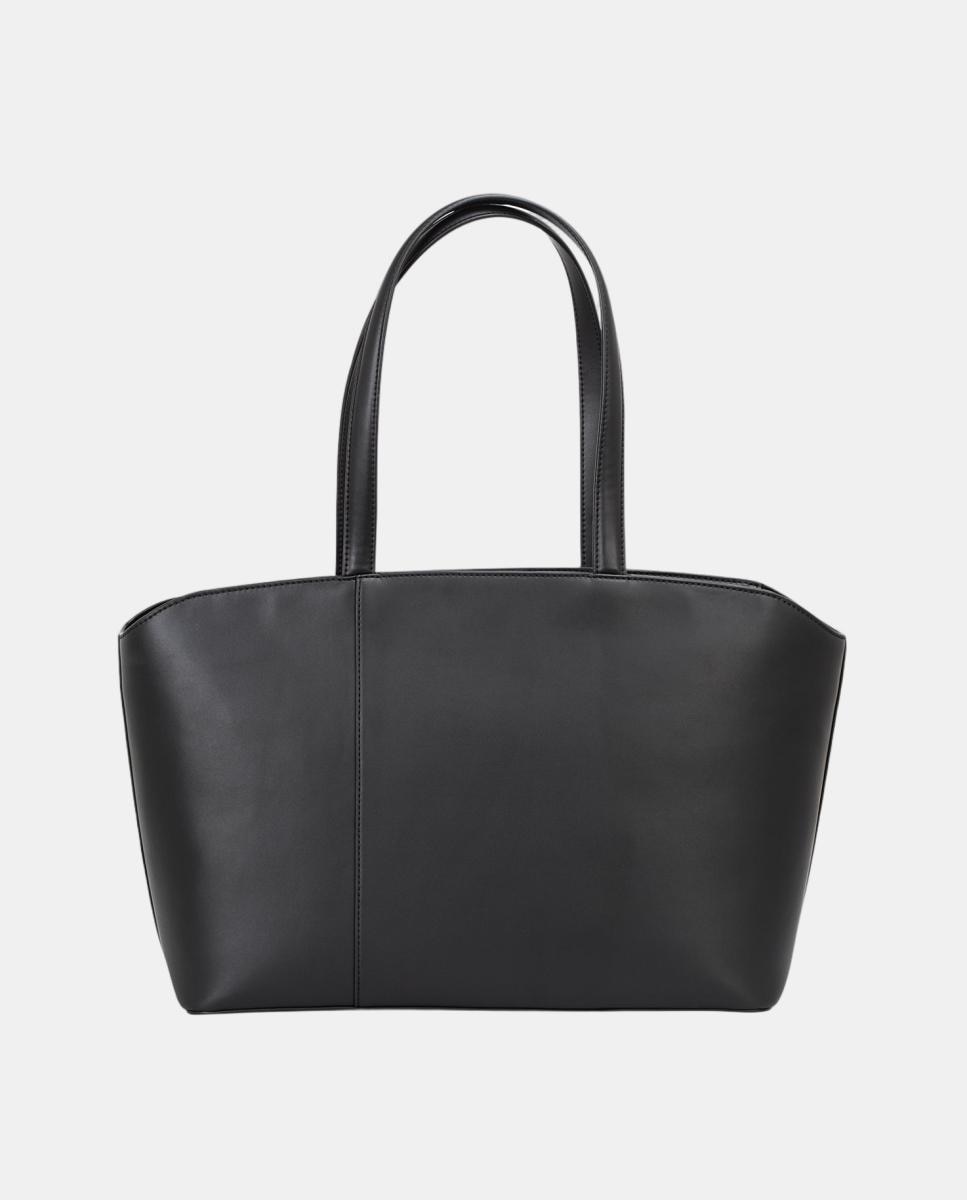 Mala Shopper Totalmente Forrada com Fecho de Correr Preto-2