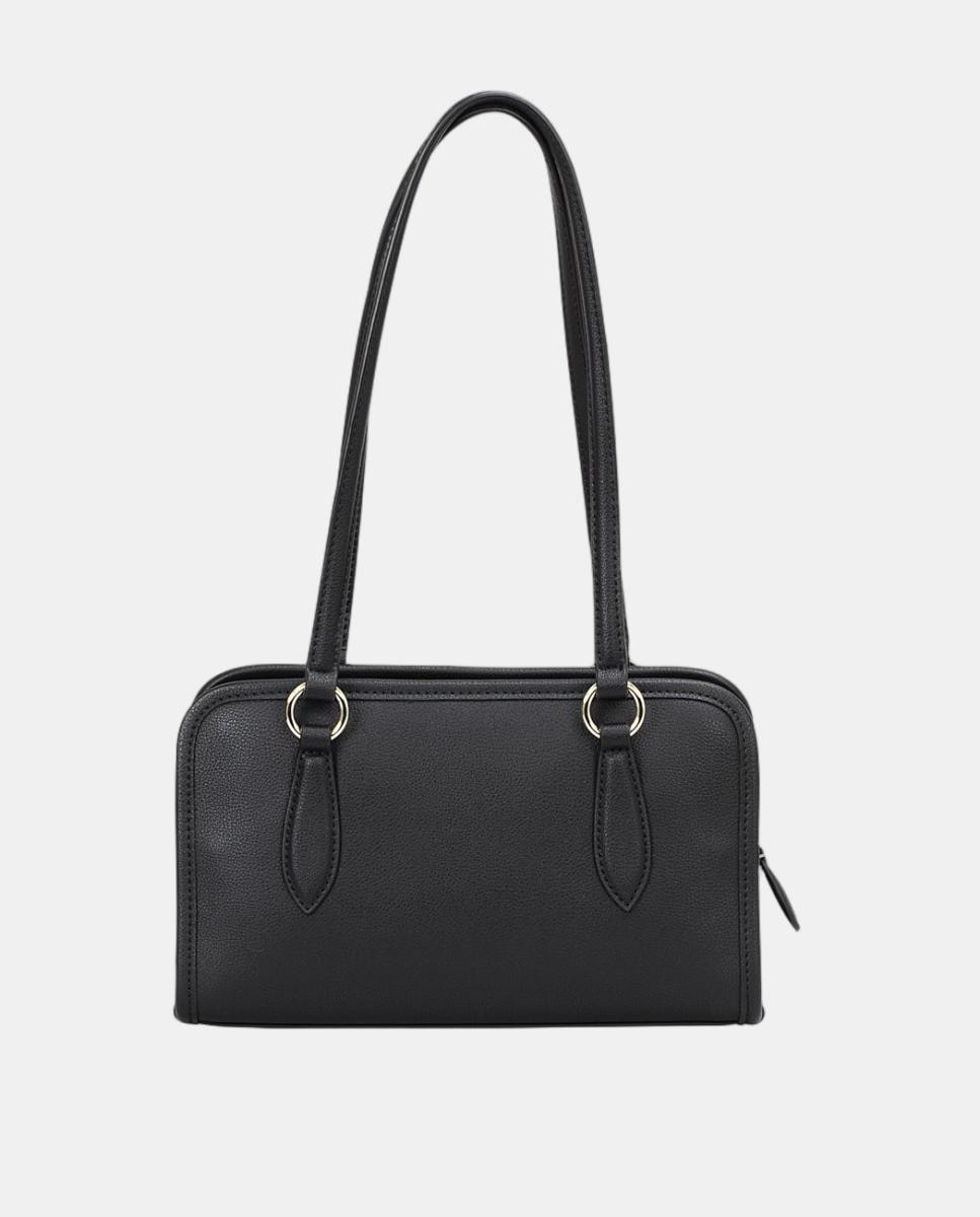 Bolso de hombro con cierre de cremallera totalmente forrado - Hugo - Negro Negro-2