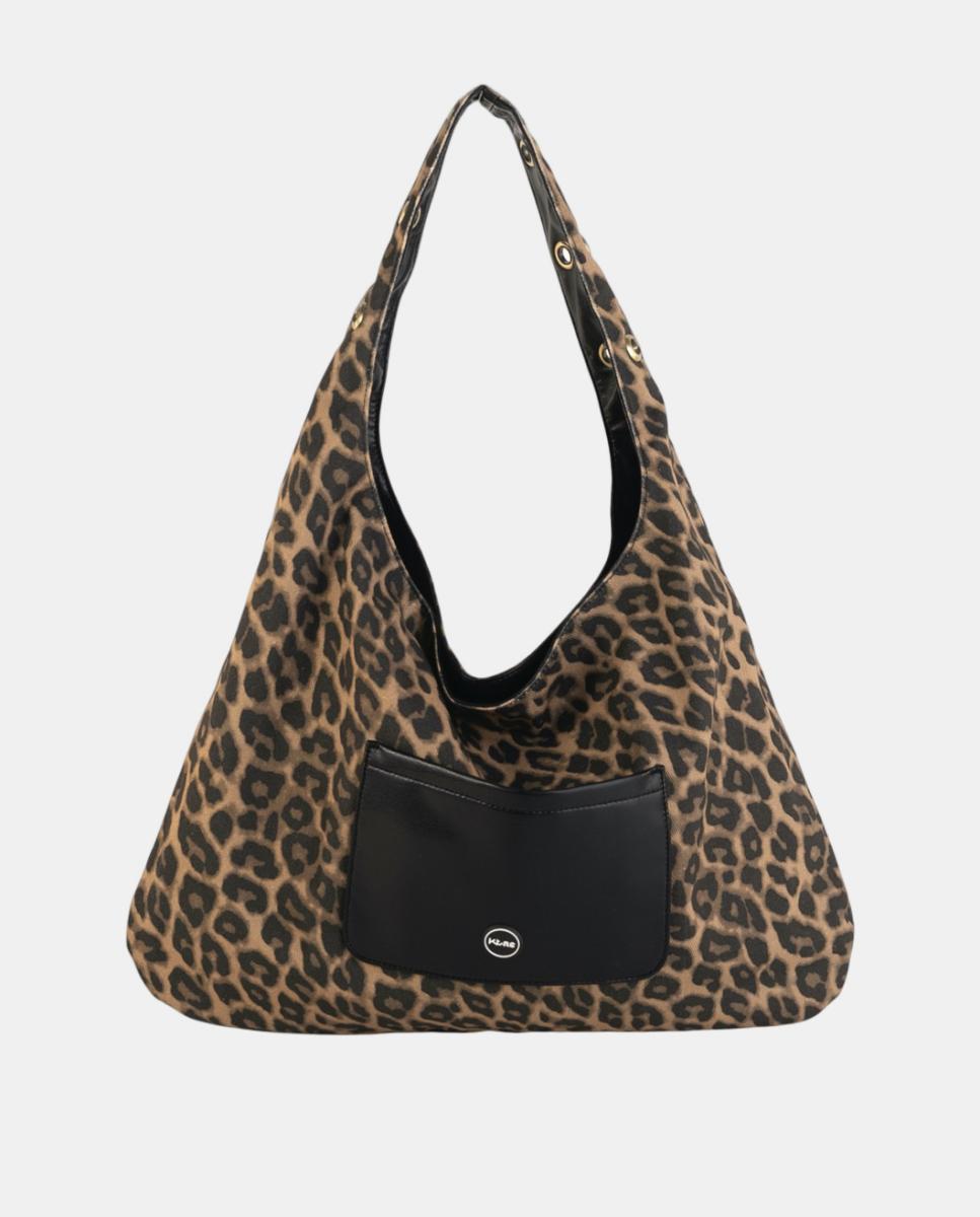 Imagem 0 de Mala Hobo Grande em Efeito de Pele com Design Reversível e Alça Cómoda
