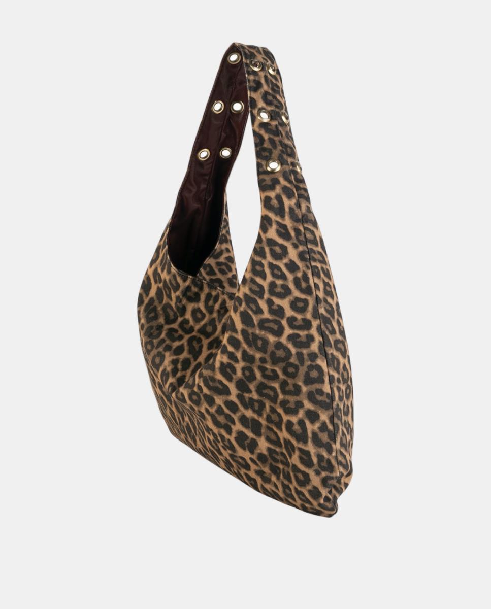 Mala Hobo Grande em Efeito de Pele com Design Reversível e Alça Cómoda Grená-2