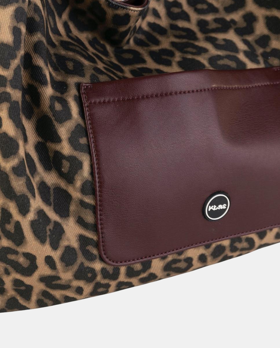 Mala Hobo Grande em Efeito de Pele com Design Reversível e Alça Cómoda Grená-3