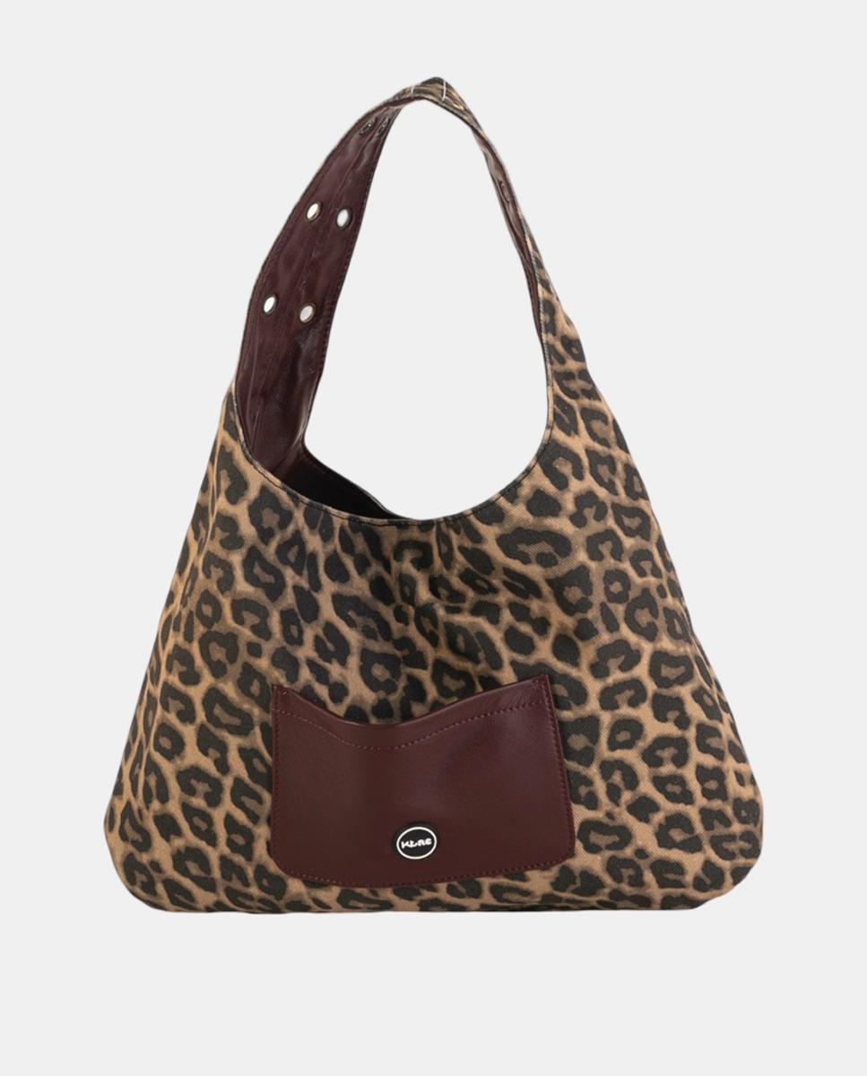 Imagem 0 de Mala Hobo Pequena em Efeito de Pele com Design Reversível e Alça Cómoda