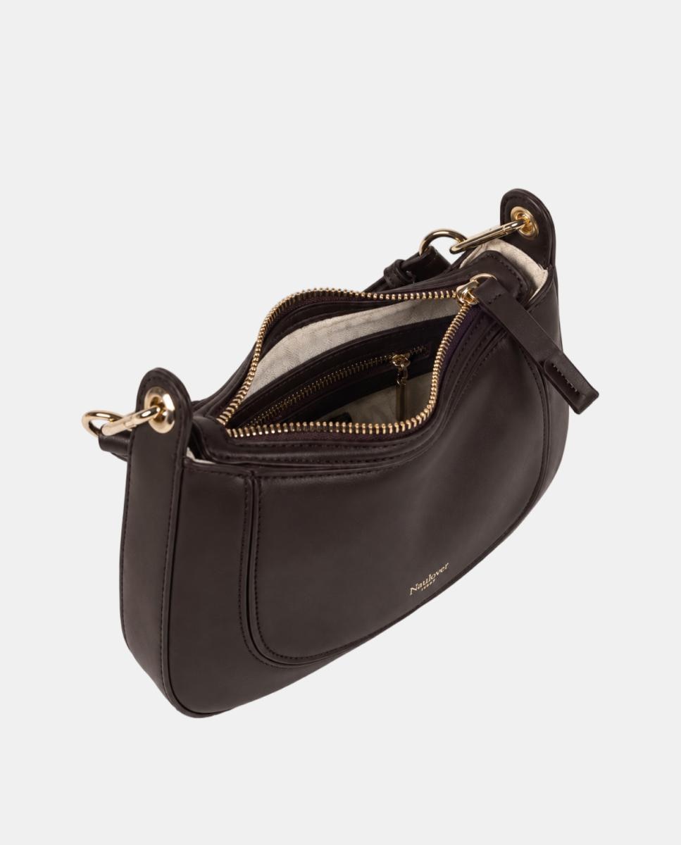 Bolso media luna - Naulover - Marrón Marrón-3